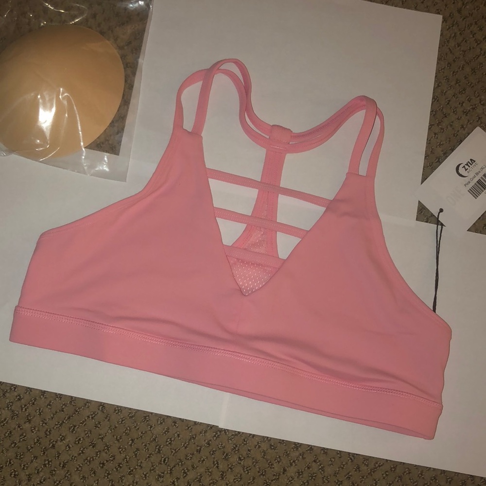 ZYIA Active Pink Grid Bra